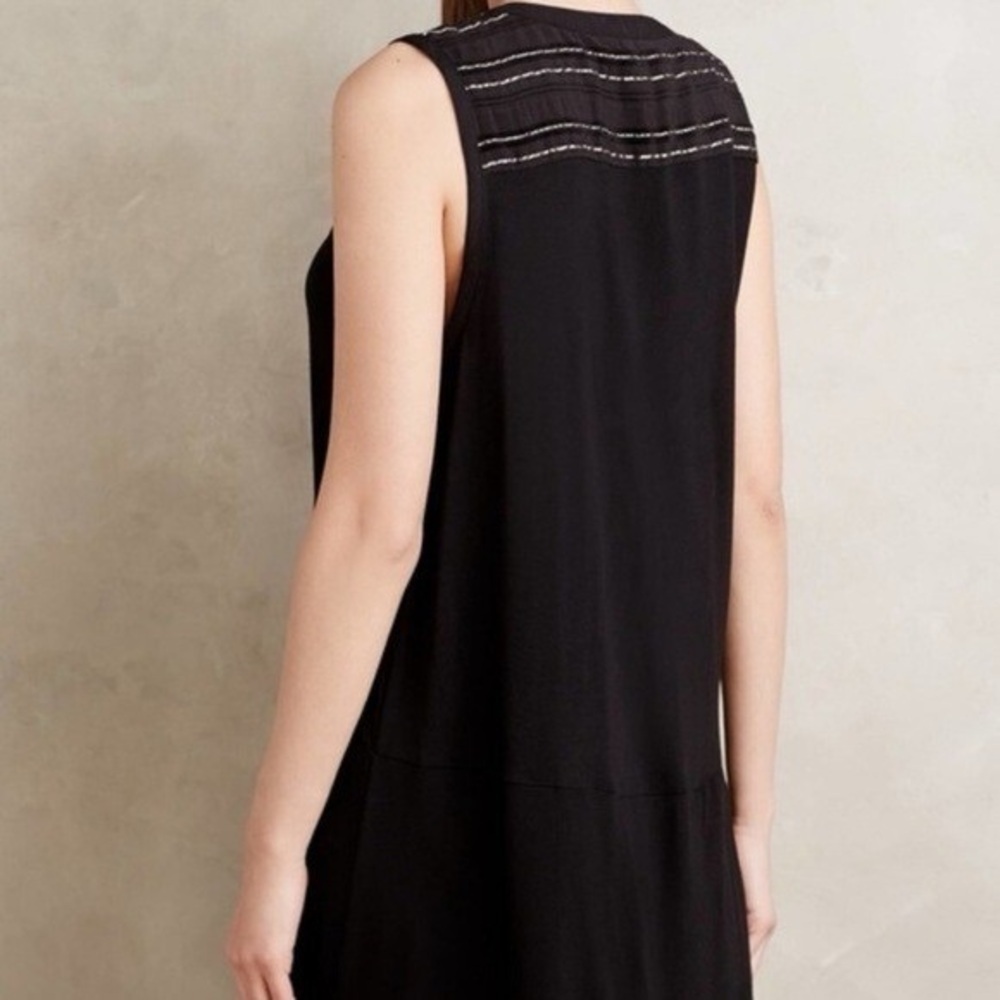Anthropologie Deletta Black Top with Silver Accents - Picture 2 of 7